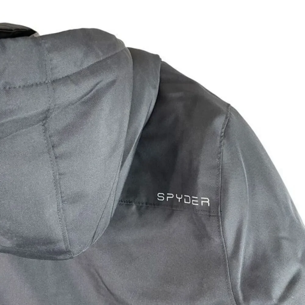 NEW Spyder Boys HydroWeb Hooded Parka Jacket XL‎ 14/16 Gray Waterproof $199